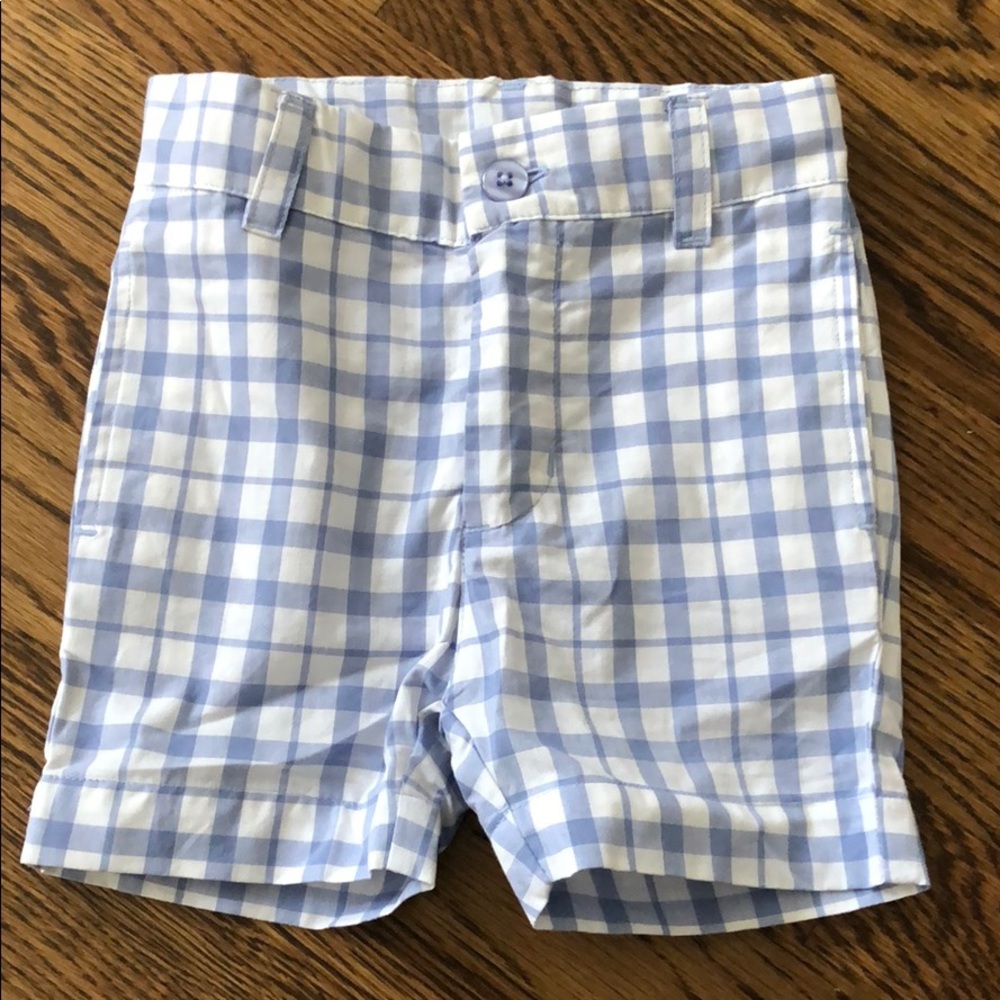 Monica and Andy plaid shorts